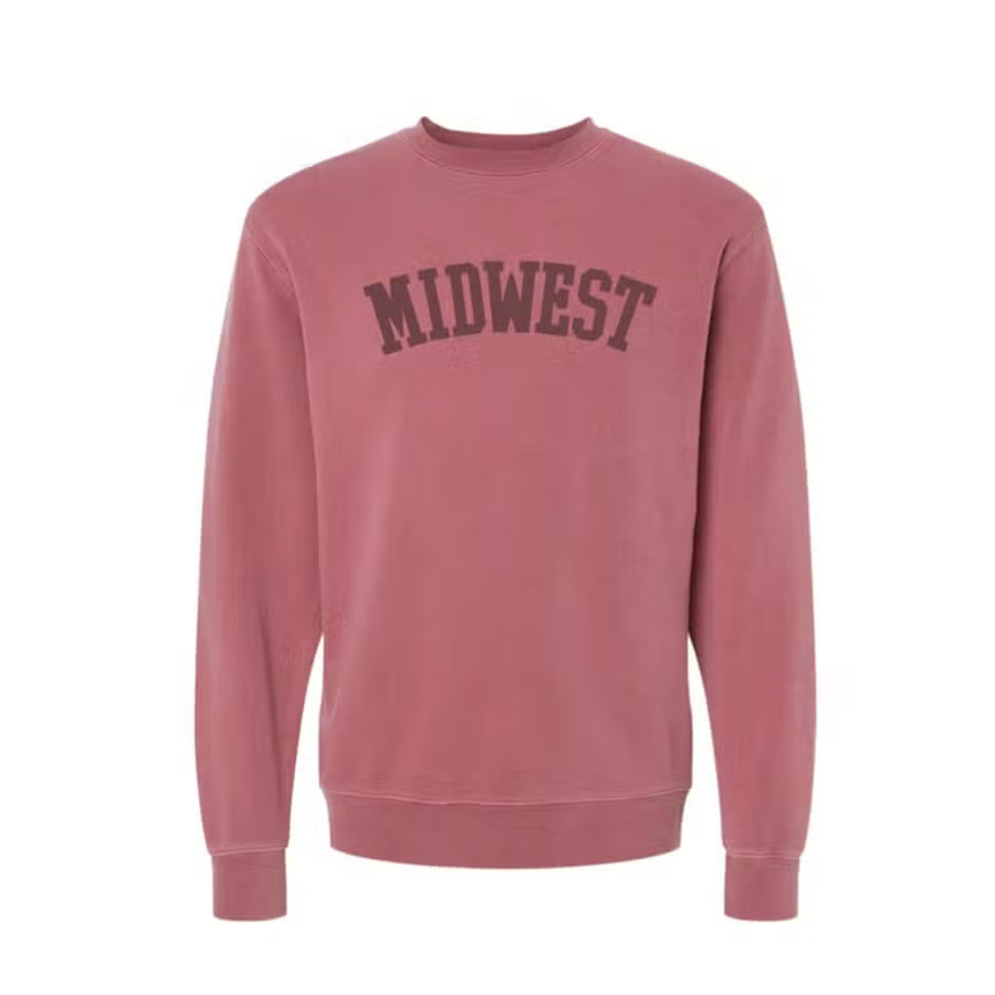 Midwest Puff Crew Sweatshirt - Maroon