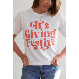 It's Giving Festive Holiday Graphic T-Shirt