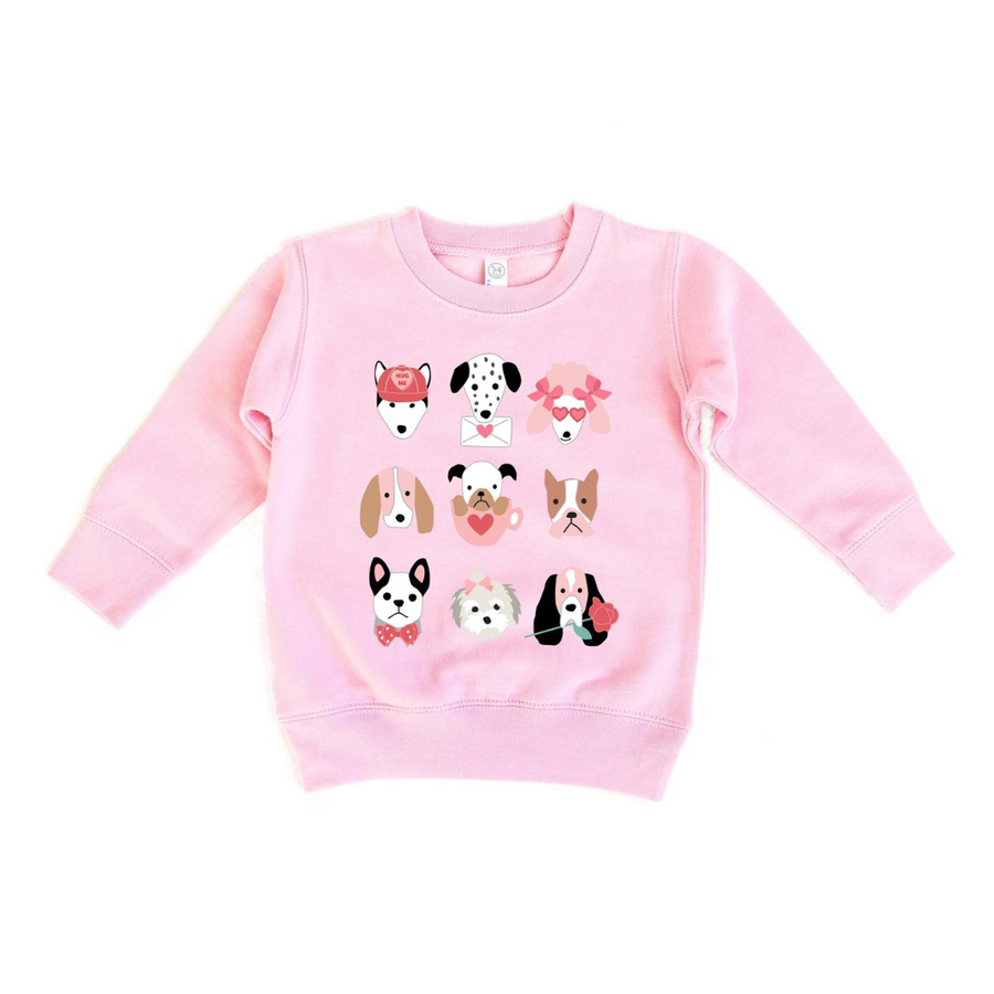 Love Puppies | Girls Valentines Day Sweatshirt