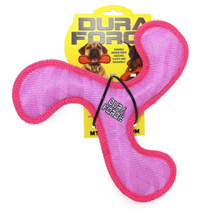 DuraForce Boomerang Tiger - Pink, Durable, Squeaky Dog Toy