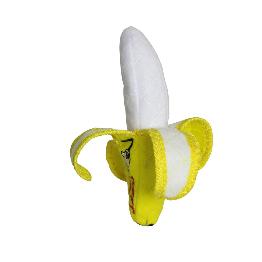 Tuffy Funny Food Banana, Durable, 2-in-1