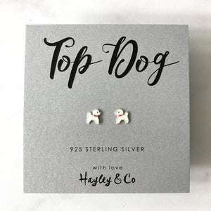 Little Poodle Sterling Silver Earrings