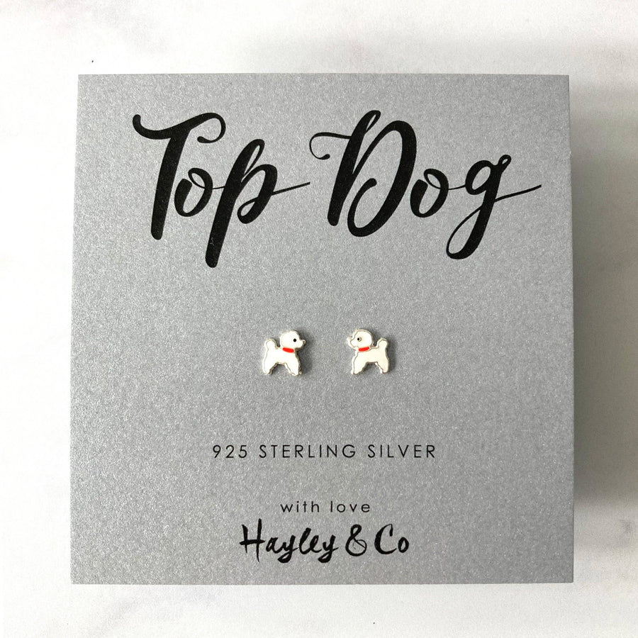 Little Poodle Sterling Silver Earrings