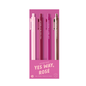 Pen Jotter Sets - Yes Way Rosé 4 Pack