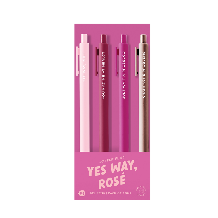 Pen Jotter Sets - Yes Way Rosé 4 Pack