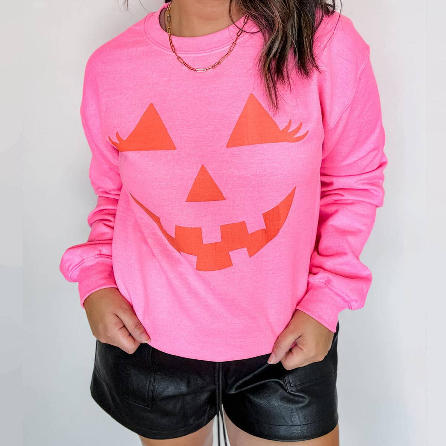 Halloween Crewneck Sweatshirt- Pumpkin Face