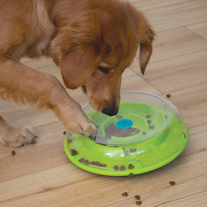 Nina Ottosson Wobble Slow Feeder Bowl Dog Game Blue/Green