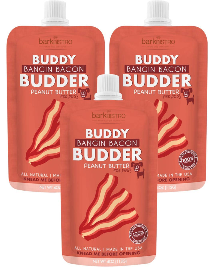 Buddy Budder 100% all-natural dog peanut butter - Bangin Bacon
