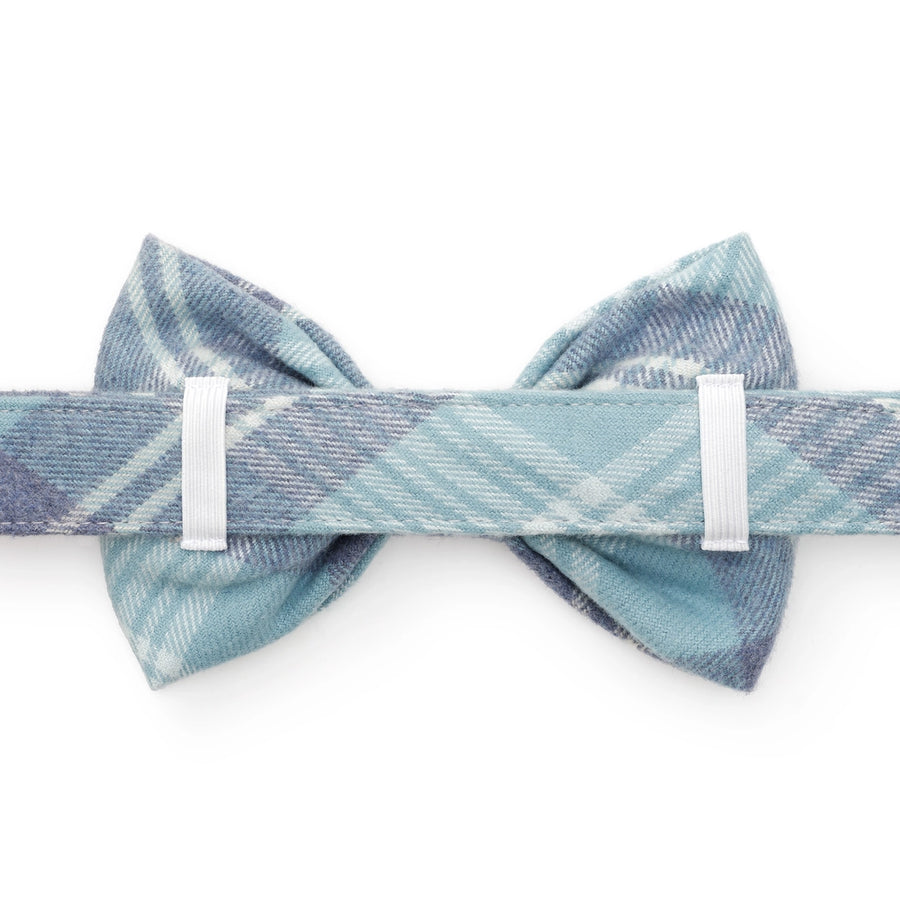 Blue Frost Flannel Holiday Bow Tie