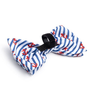 Stripe Anchors Bow Tie