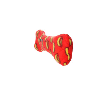 Mighty Bone - Red, Durable, Squeaky Dog Toy, No Stuffing