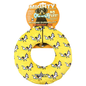 Mighty Ring - Unicorn, Durable, Squeaky Dog Toy, No Stuffing