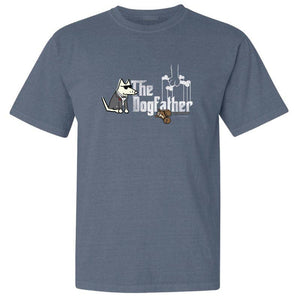 The Dogfather - Classic Tee: Bluestone / Large