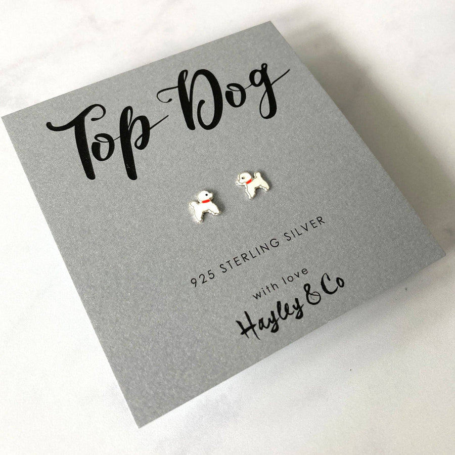 Little Poodle Sterling Silver Earrings