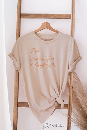 DOGS AND PUMPKIN SPICE Graphic Tee