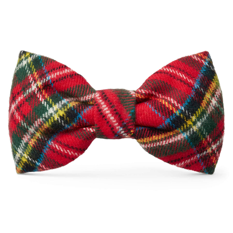 Foggy Dog Tartan Plaid Flannel Holiday Dog Bow Tie