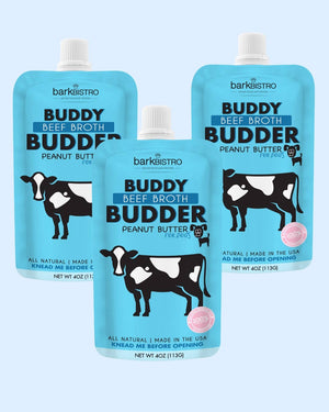 Buddy Budder 100% all-natural dog peanut butter - Beef Broth Budder