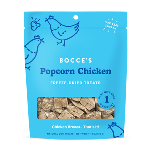 Bocce's Bakery Popcorn Chicken, Freeze-Dried, 3oz