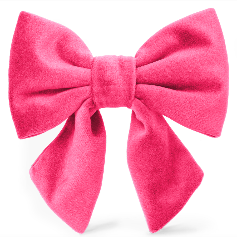 Foggy Dog Pink Velvet Lady Dog Bow