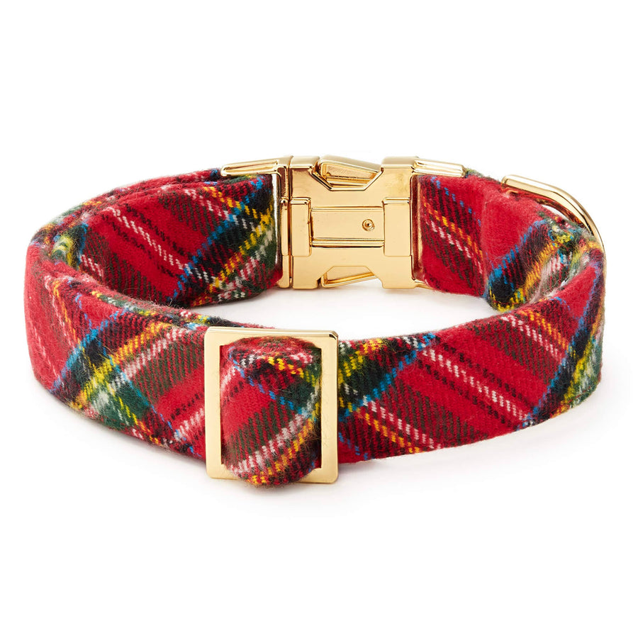 Foggy Dog Tartan Plaid Flannel Holiday Dog Collar