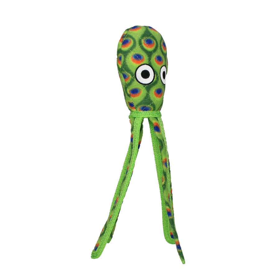 Tuffy Ocean Squid - Green, Durable, Tough, Squeaky Dog Toy