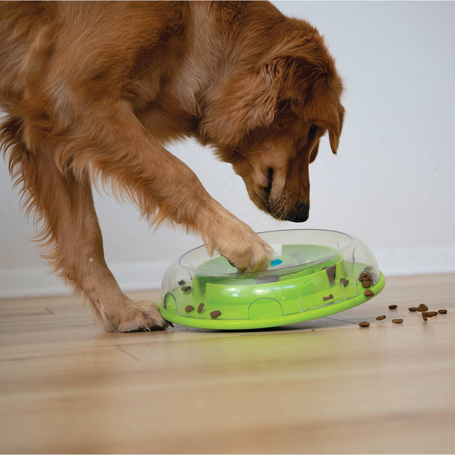 Nina Ottosson Wobble Slow Feeder Bowl Dog Game Blue/Green