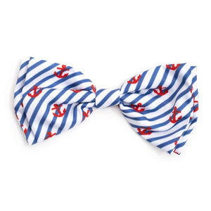 Stripe Anchors Bow Tie