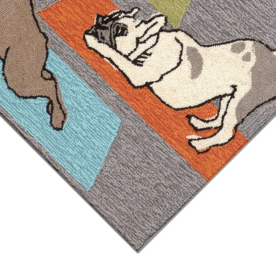 Frontporch Yoga Dogs Indoor/Outdoor Rug