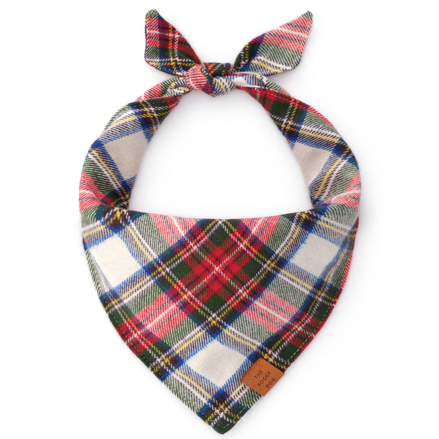 Foggy Dog Regent Plaid Flannel Holiday Dog Bandana