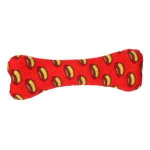 Mighty Bone - Red, Durable, Squeaky Dog Toy, No Stuffing