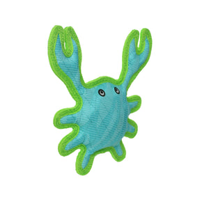 DuraForce Crab Tiger - Blue/Green, Durable, Squeaky Dog Toy