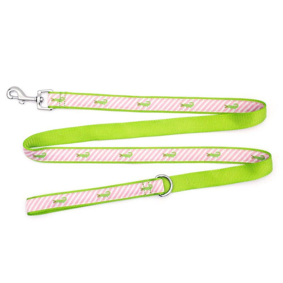 Pink Stripe Alligator Lead