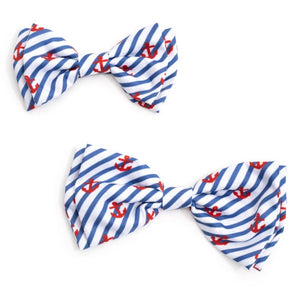 Stripe Anchors Bow Tie