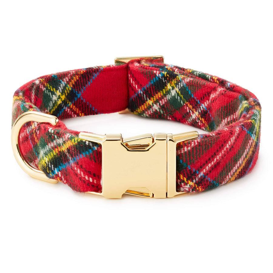 Foggy Dog Tartan Plaid Flannel Holiday Dog Collar