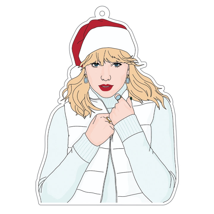 Taylor Swift Tis the Damn Season White Acrylic Ornament