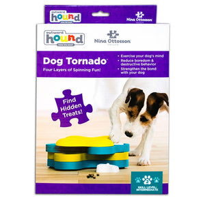 Nina Ottosson Dog Tornado Interactive Dog Toy Blue/Yellow