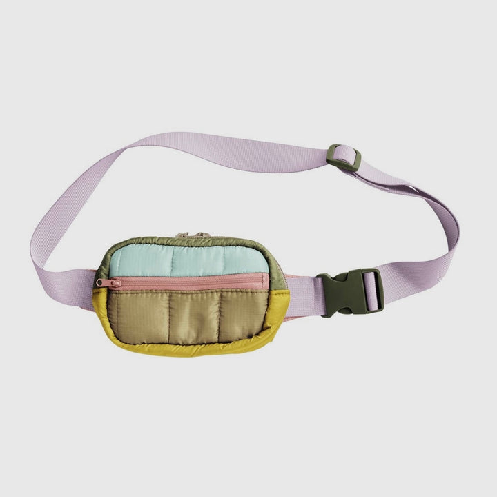 Hip Bag - Puffy Block Olive/Lilac