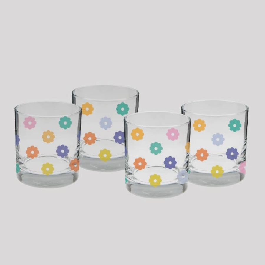 Rocks Glass Set - Daisy