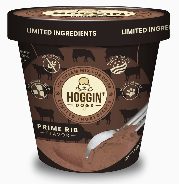 Hoggin' Dogs No Sugar Added Ice Cream Mix for Dogs: Prime Rib / 4.65 oz
