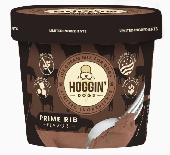 Hoggin' Dogs No Sugar Added Ice Cream Mix for Dogs: Prime Rib / 2.32 oz