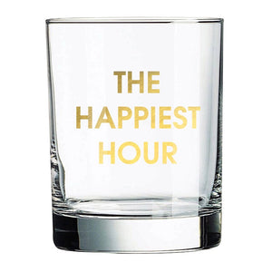 The Happiest Hour Rocks Glass