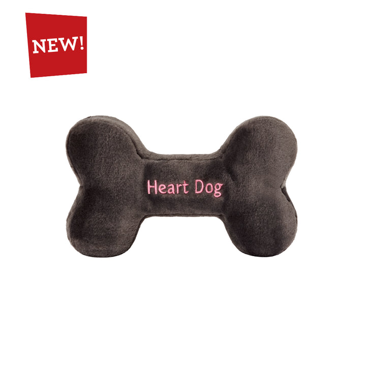 Heart Dog Bone Plush Toy