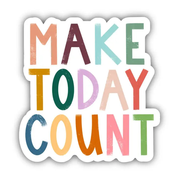 Make Today Count Positivity Lettering Sticker