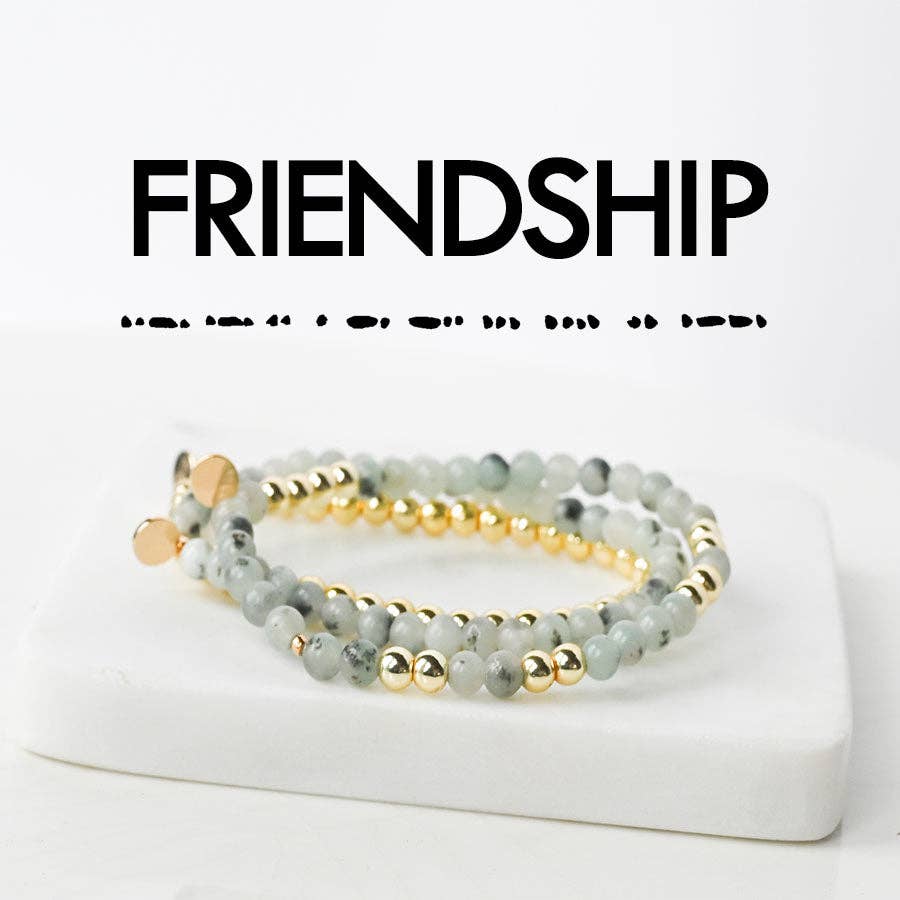 FRIENDSHIP Morse Code Stacking Bracelets