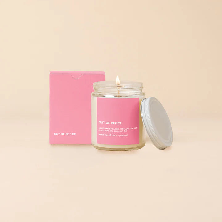 Candle Jar w/Lid - Out of Office