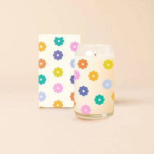 Candle Can Glass - Daisy