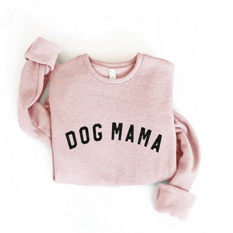 Dog Mama Graphic Sweatshirt - Rose