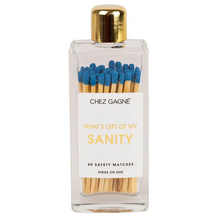 LEFT OF MY SANITY - GLASS BOTTLE MATCHES
