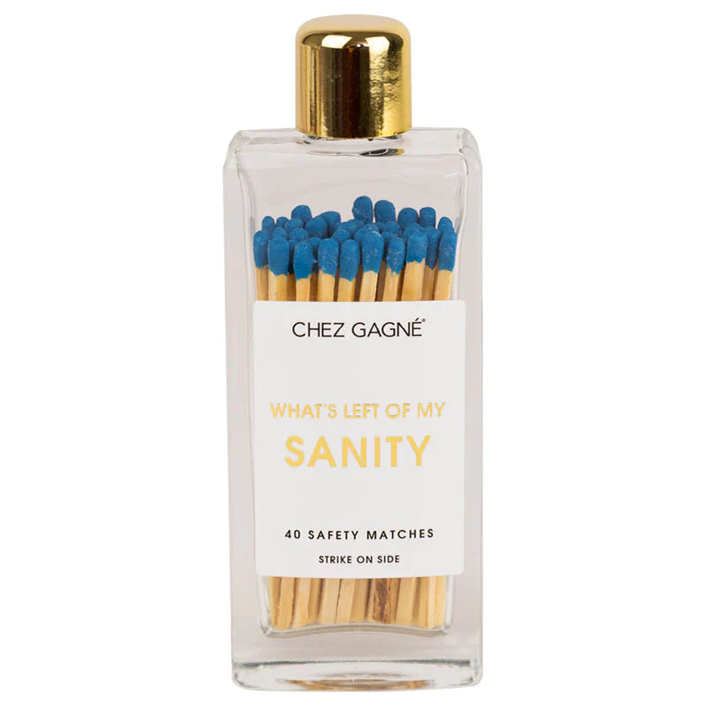 LEFT OF MY SANITY - GLASS BOTTLE MATCHES