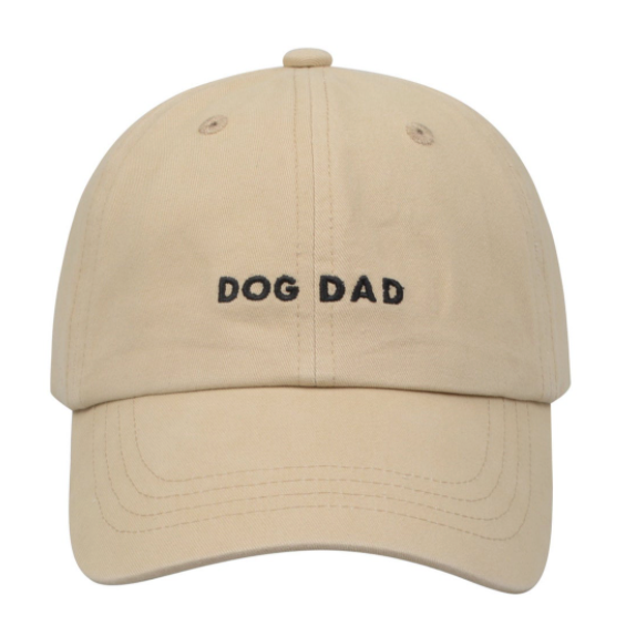 Dog Dad Embroidered Baseball Hat/Cap  - Khaki